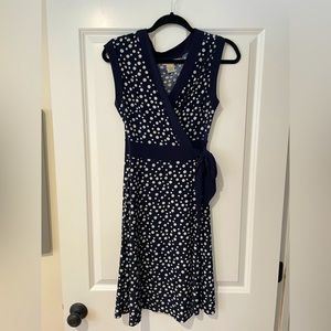 AA Studio AA Navy Polkadot Wrap Dress size 6 / Small